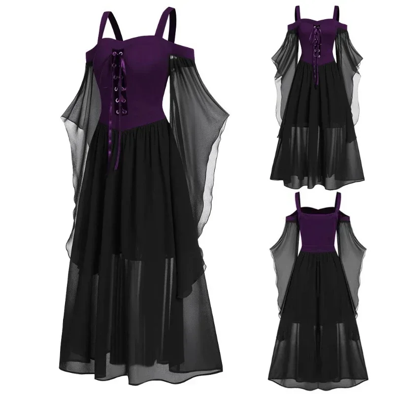 Off Shoulder Top - Nieuwe Middeleeuwse Heksenjurk voor Vrouwen Halloween