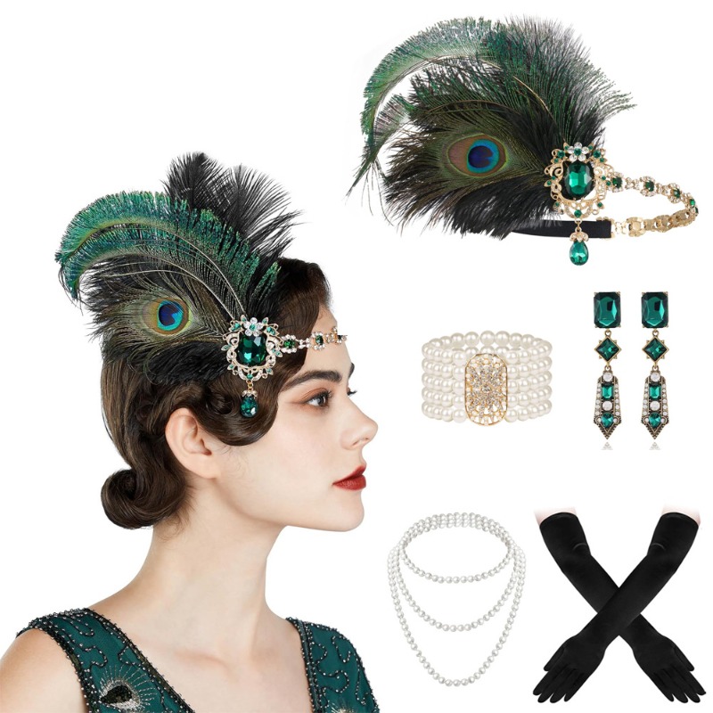 Women'S Fashion Roaring 20S - Flapper Accessoires Set Jaren 1920 Great