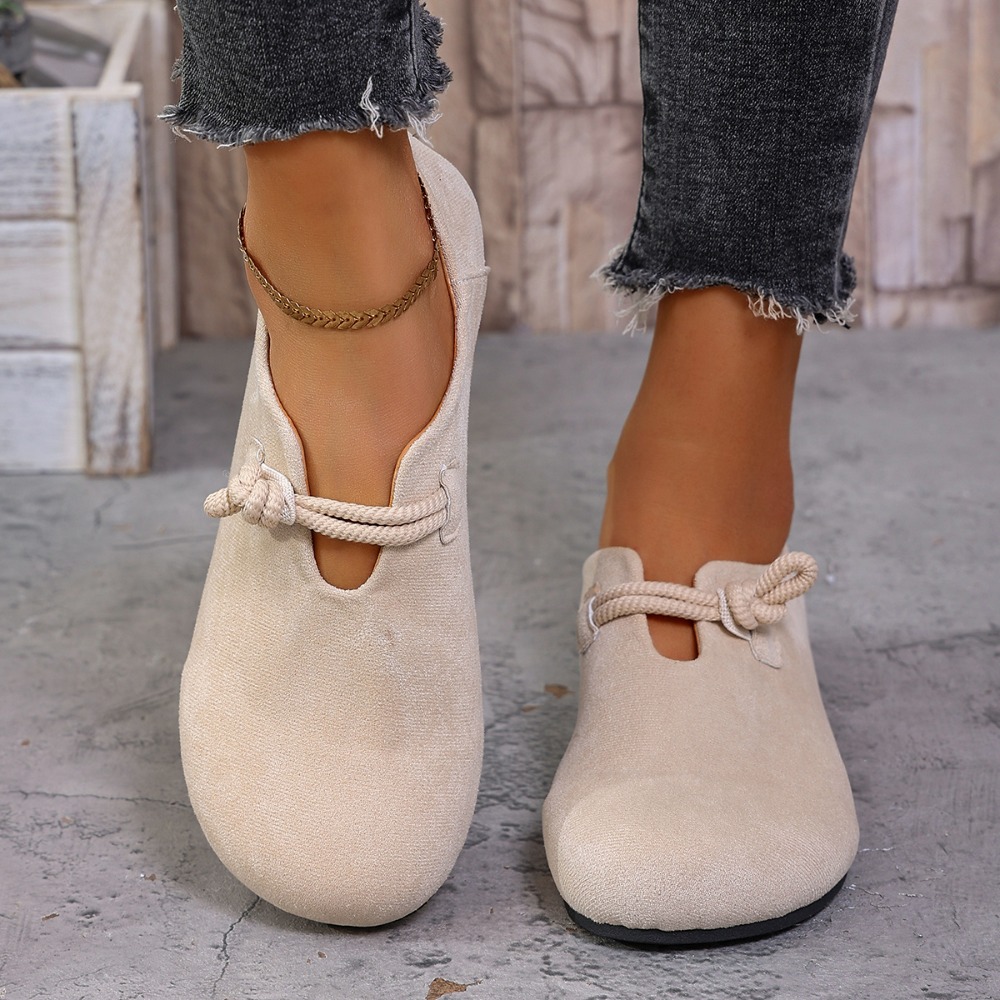 Spaghetti Strap Dress - Dames platte loafers met ronde neus,