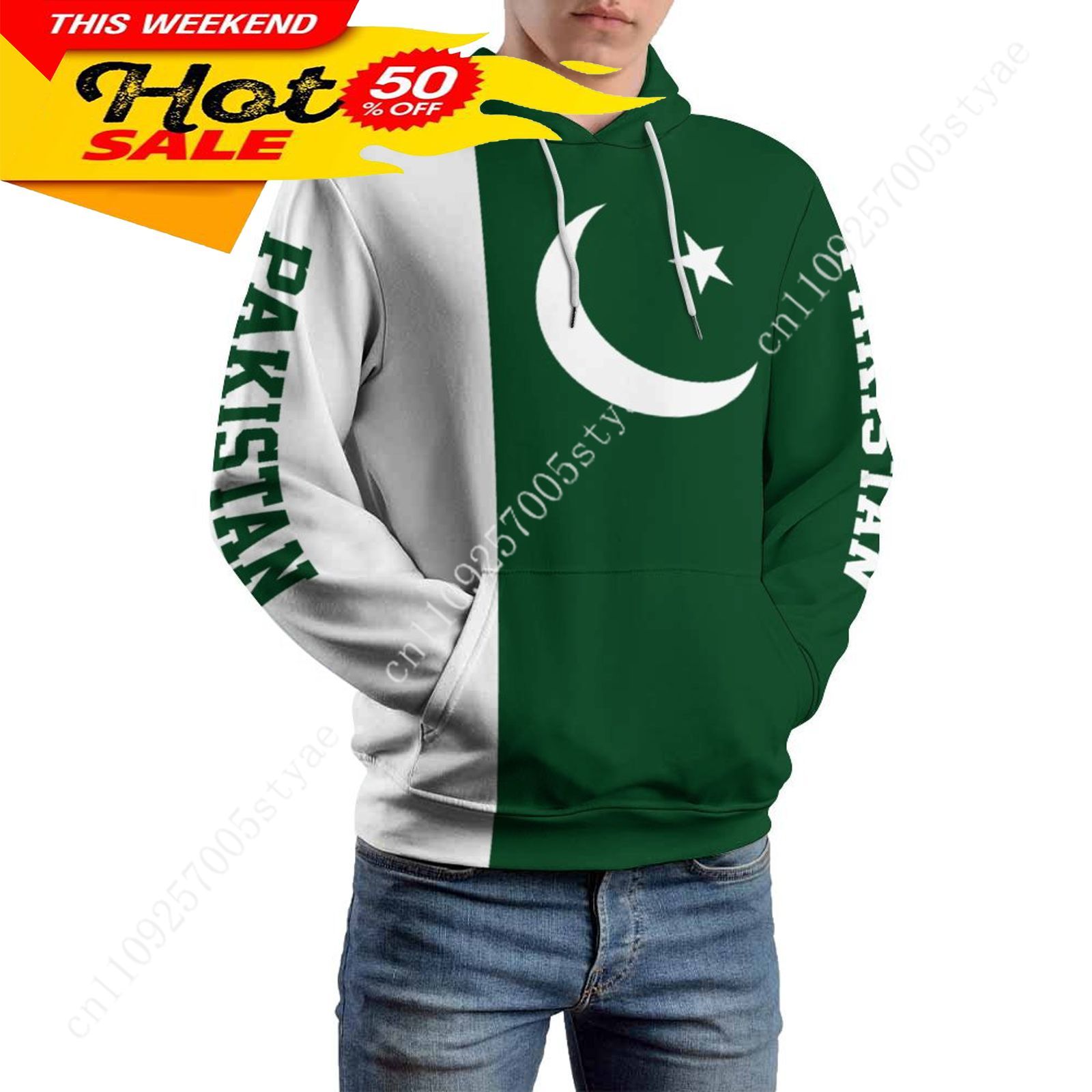 Women Fashion Pakistan - Pakistan Vlag Hoodie Mannen Vrouw Warme