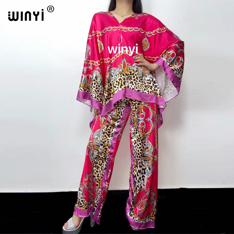 Women Fashion Over 50 - Winyi Twee Stuk Pak Bohemian Gedrukt
