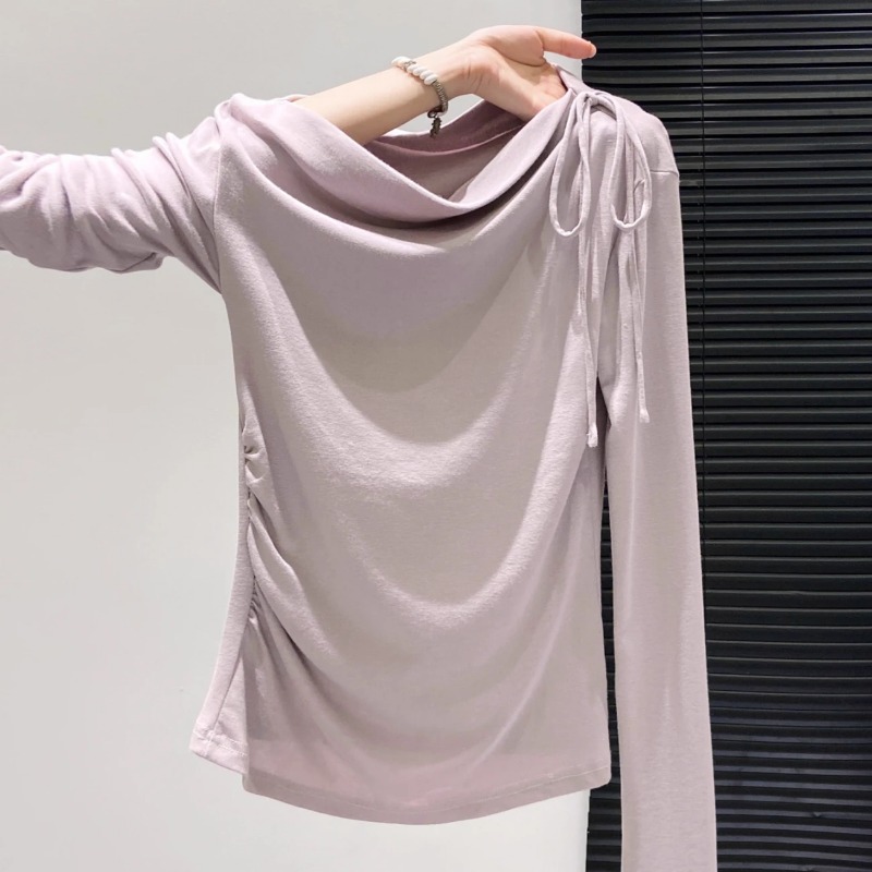 Off Shoulder Top - Dames top met trekkoord, off-shoulder, lange