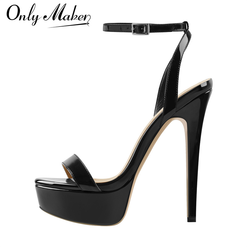 Spaghetti Strap Dress - Onlymaker Vrouwen Platform Stiletto Hoge Hakken