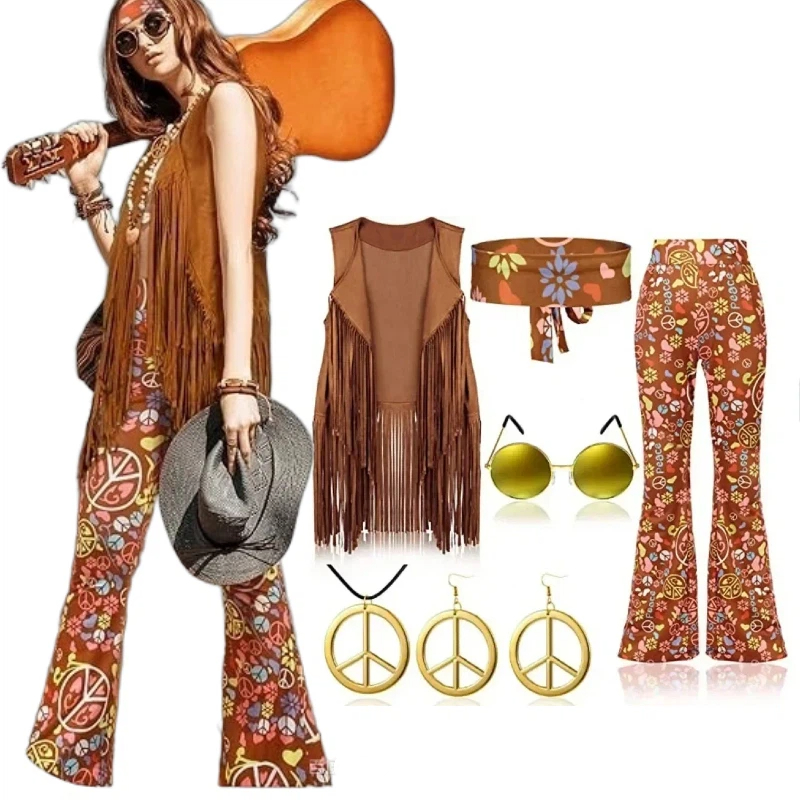 Women'S Fashion From The 70S - Hippie Disco 60s 70s Volwassenen Purim