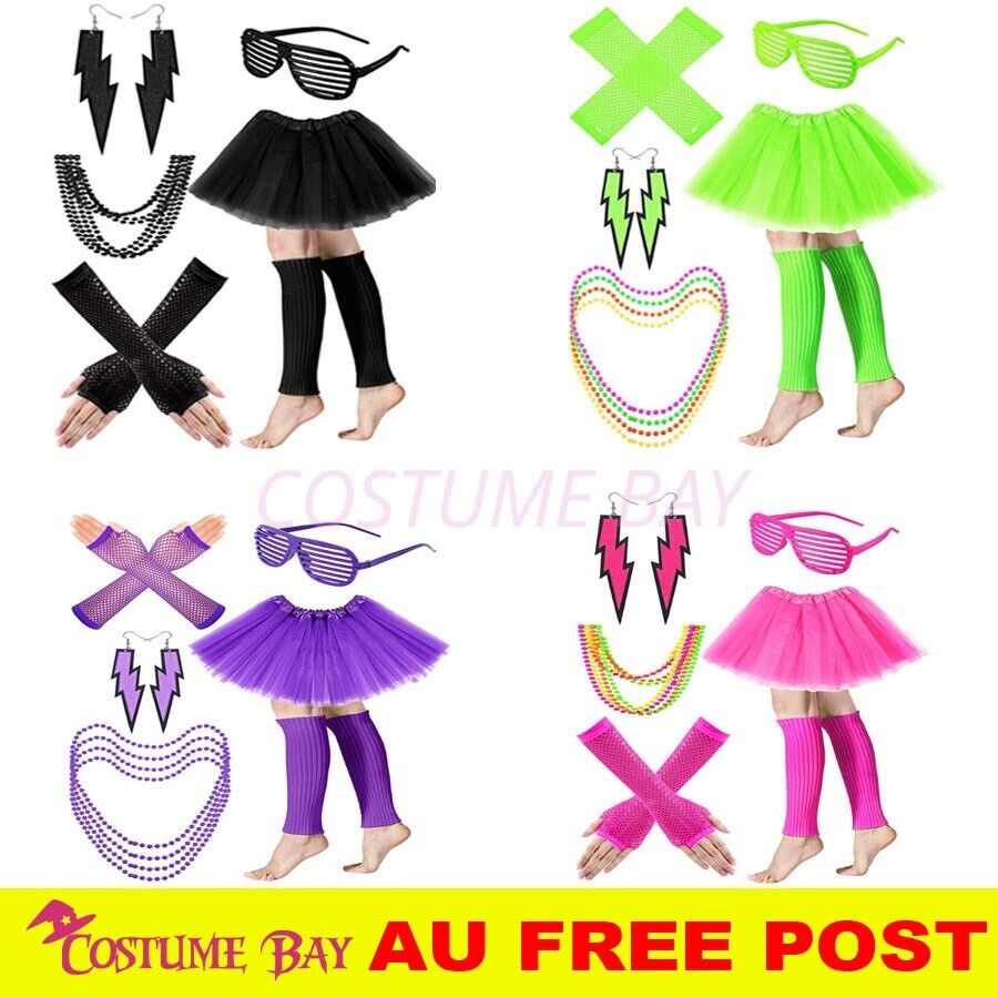 Women'S Fashion From The 80S - PESENAR Dames Neon 80s Tutu Rok
