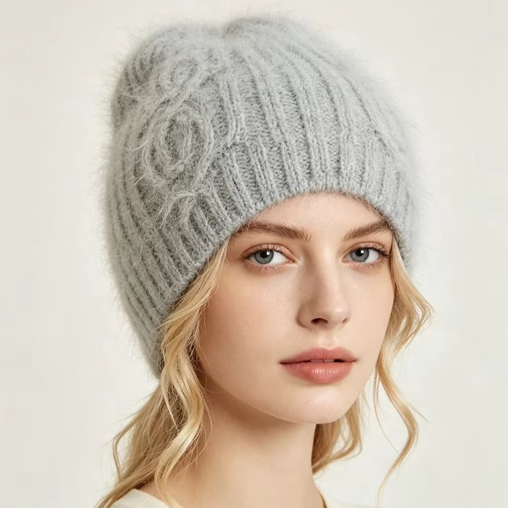 Women'S Real Y2K Fashion - 2026 Y2K Dames Wintermuts Echt Konijnenbont