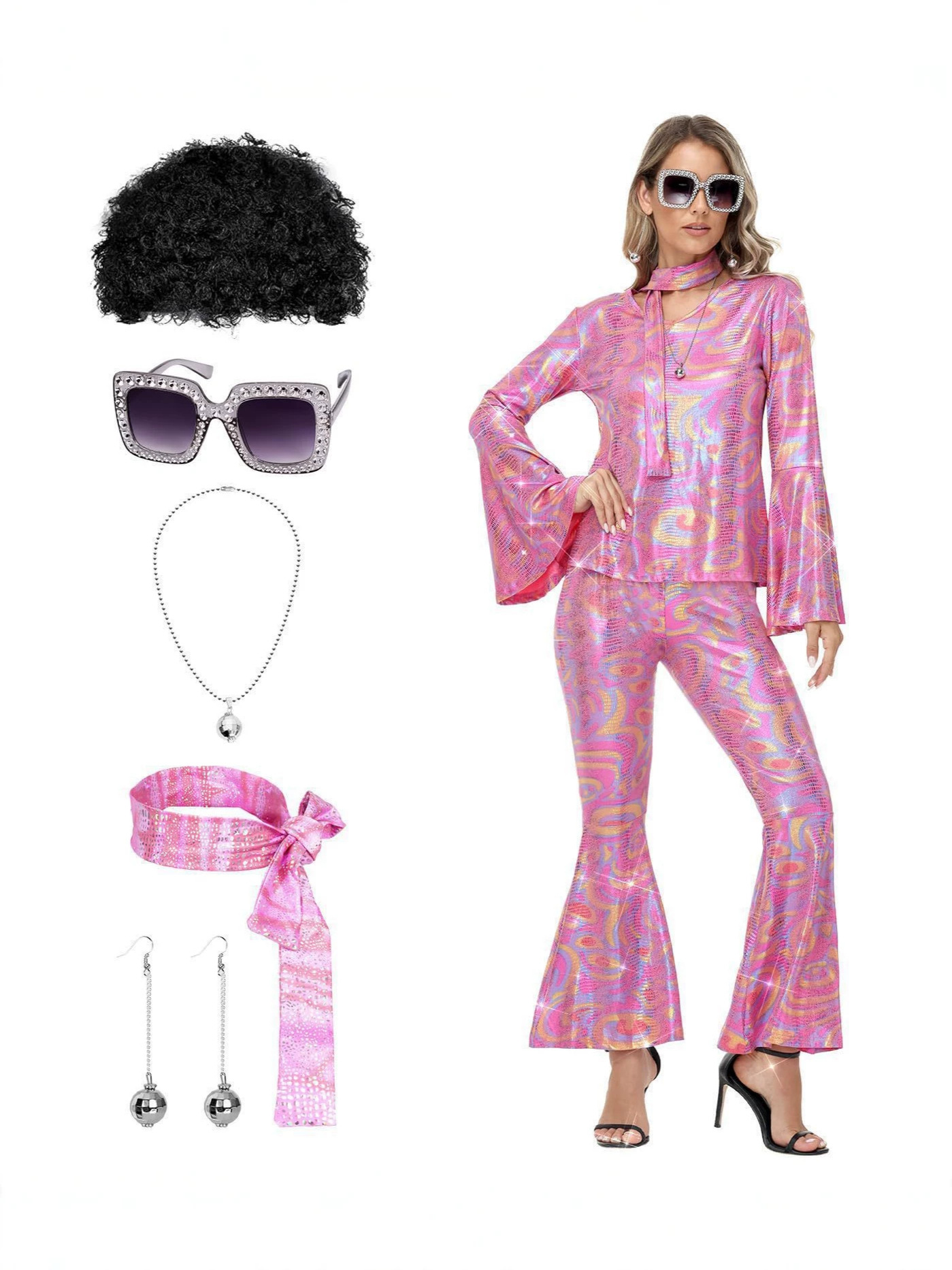 Women'S Fashion From The 70S - Disco jaren '70 Retro Cosplay-kostuum voor