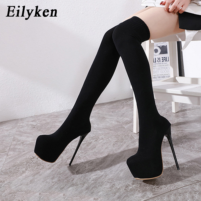 Women'S Fashion Socks - Eilyken Mode Platform Stretchstof Over De