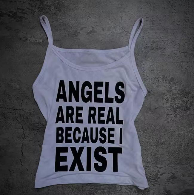 Women'S Real Y2K Fashion - Dames Y2K Angels Are Real Gedrukt