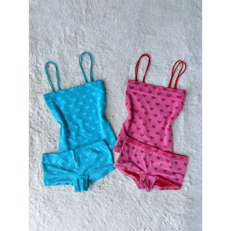 Knitted Vest Women - Casual comfortabele camisole-shortset, schattig Frans hartgolf-retro