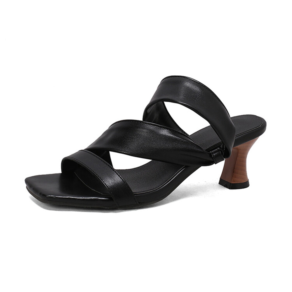 Spaghetti Strap Dress - Plus Size Dames Instap Mule Sandalen