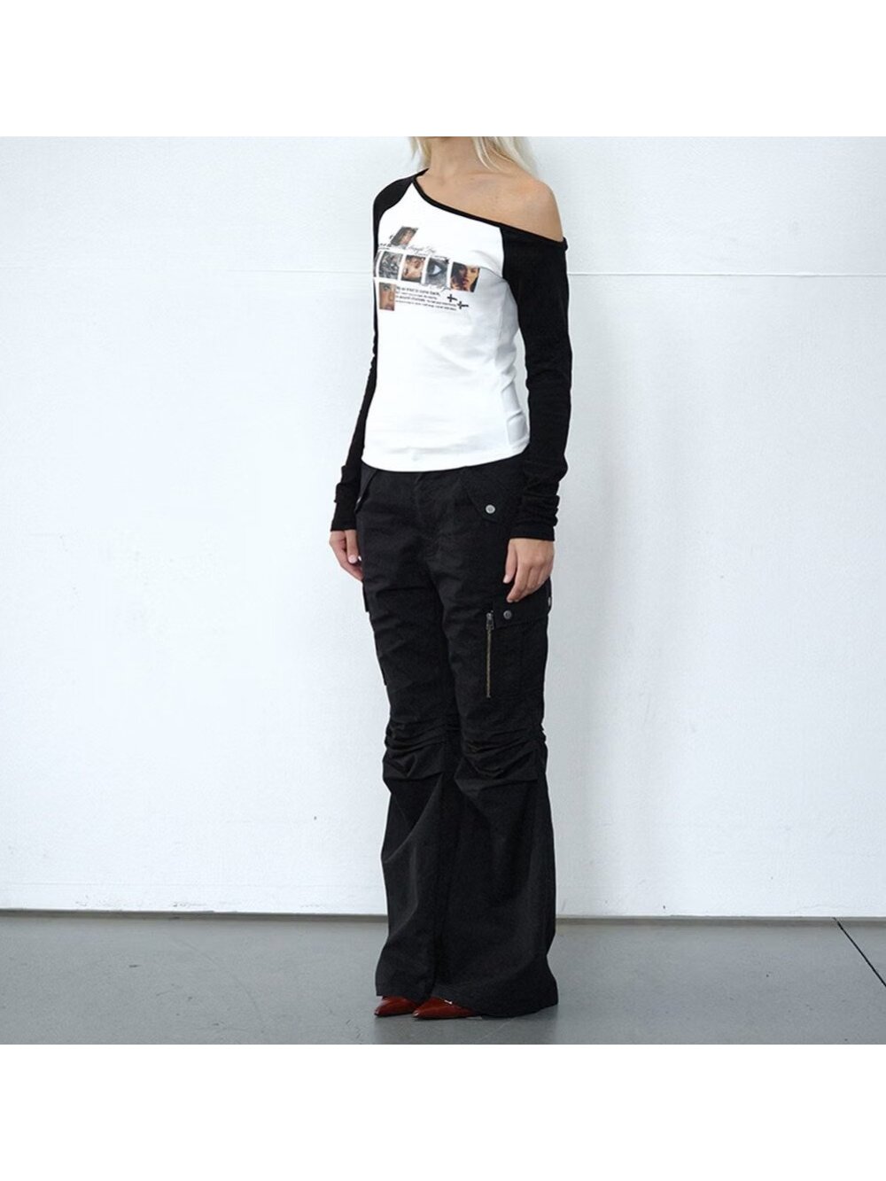 Nieuwe herfst retro punk portr - Off Shoulder Top recensie en prijs