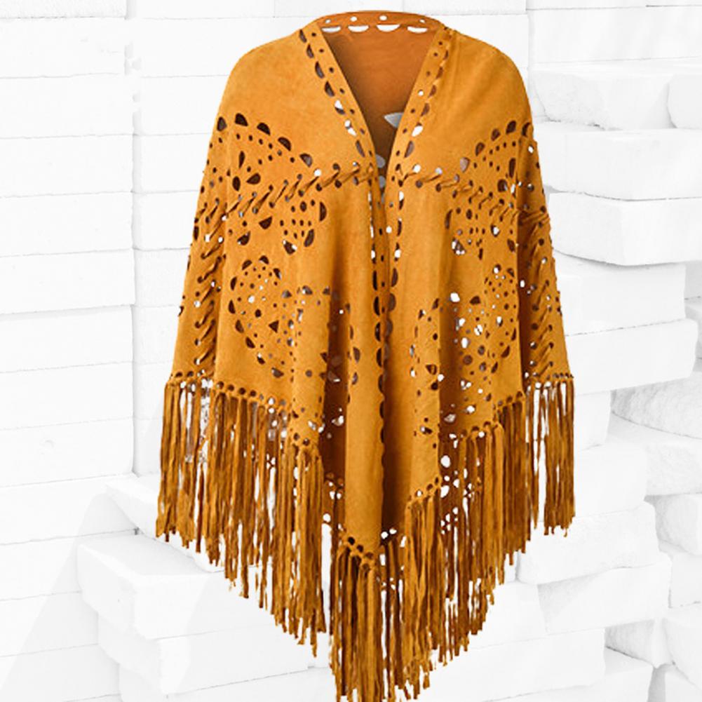 Nieuw in 2024 effen kleur uitg - Women'S Fashion Poncho recensie en prijs