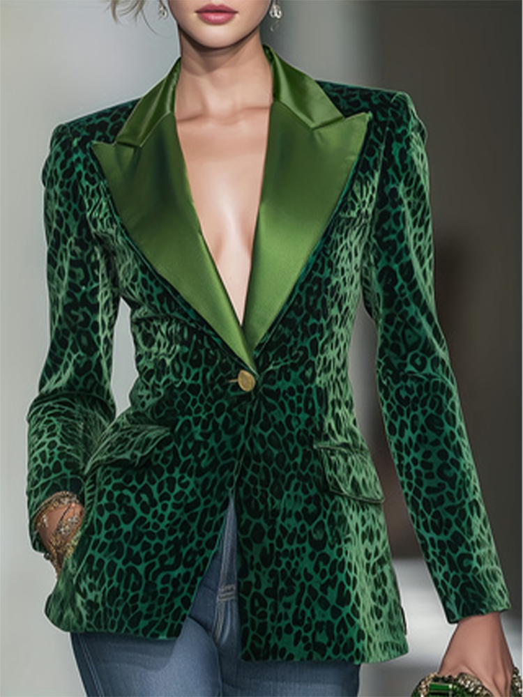 Mode Dames Luipaardprint Slank - Velvet Blazer Women recensie en prijs