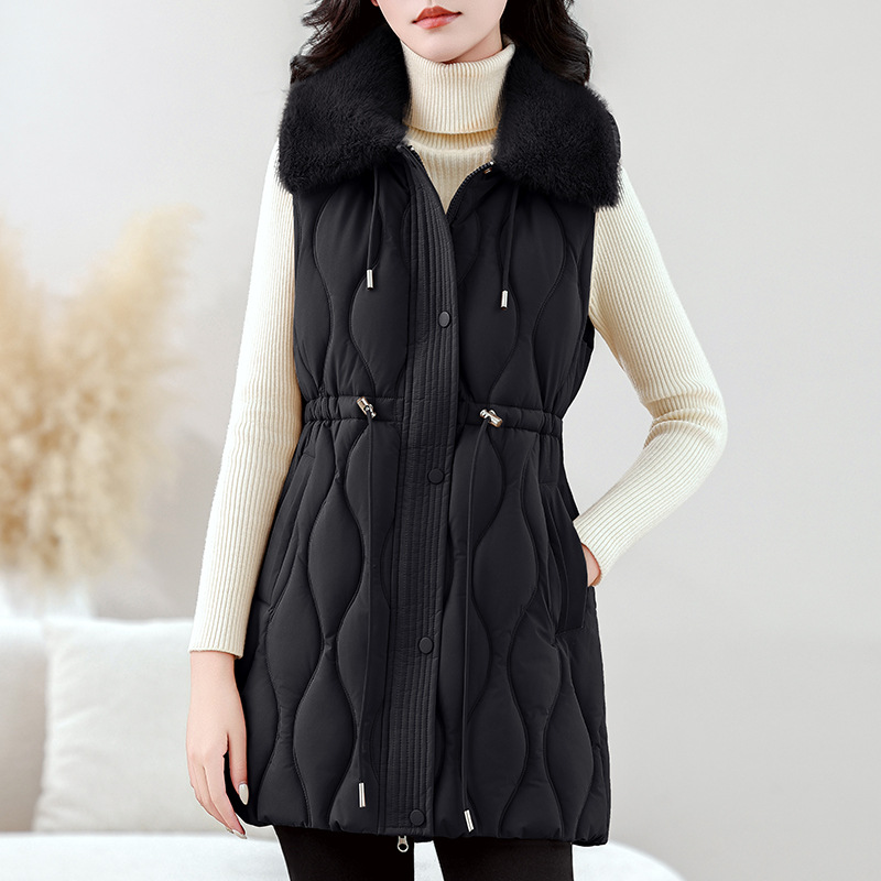 Dames Middellang Puffer Vest H - Puffer Vest Fashion Women recensie en prijs
