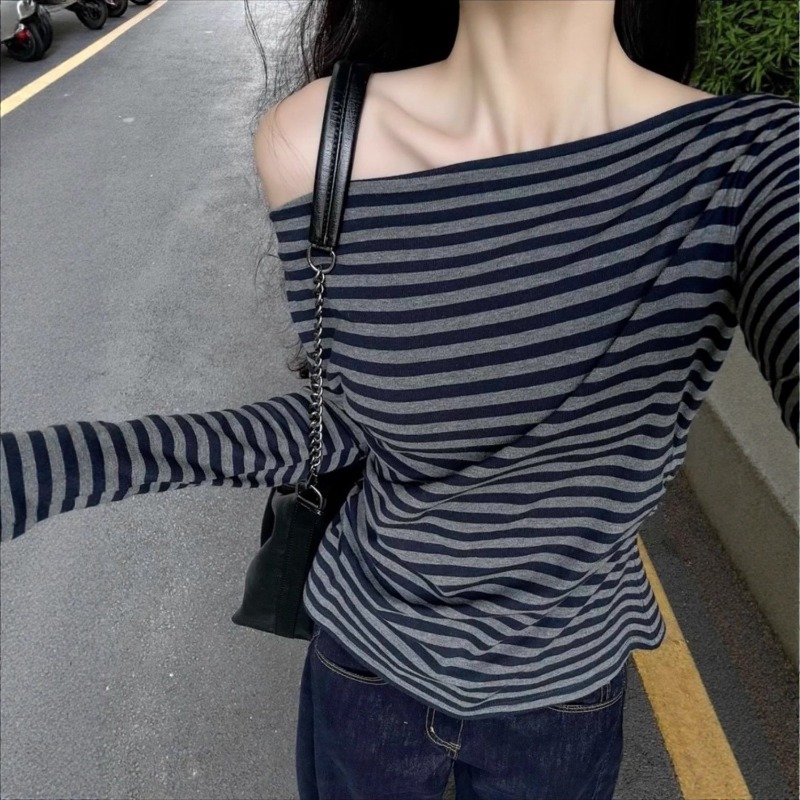 Dames Vintage Gestreepte Off-S - Off Shoulder Top recensie en prijs