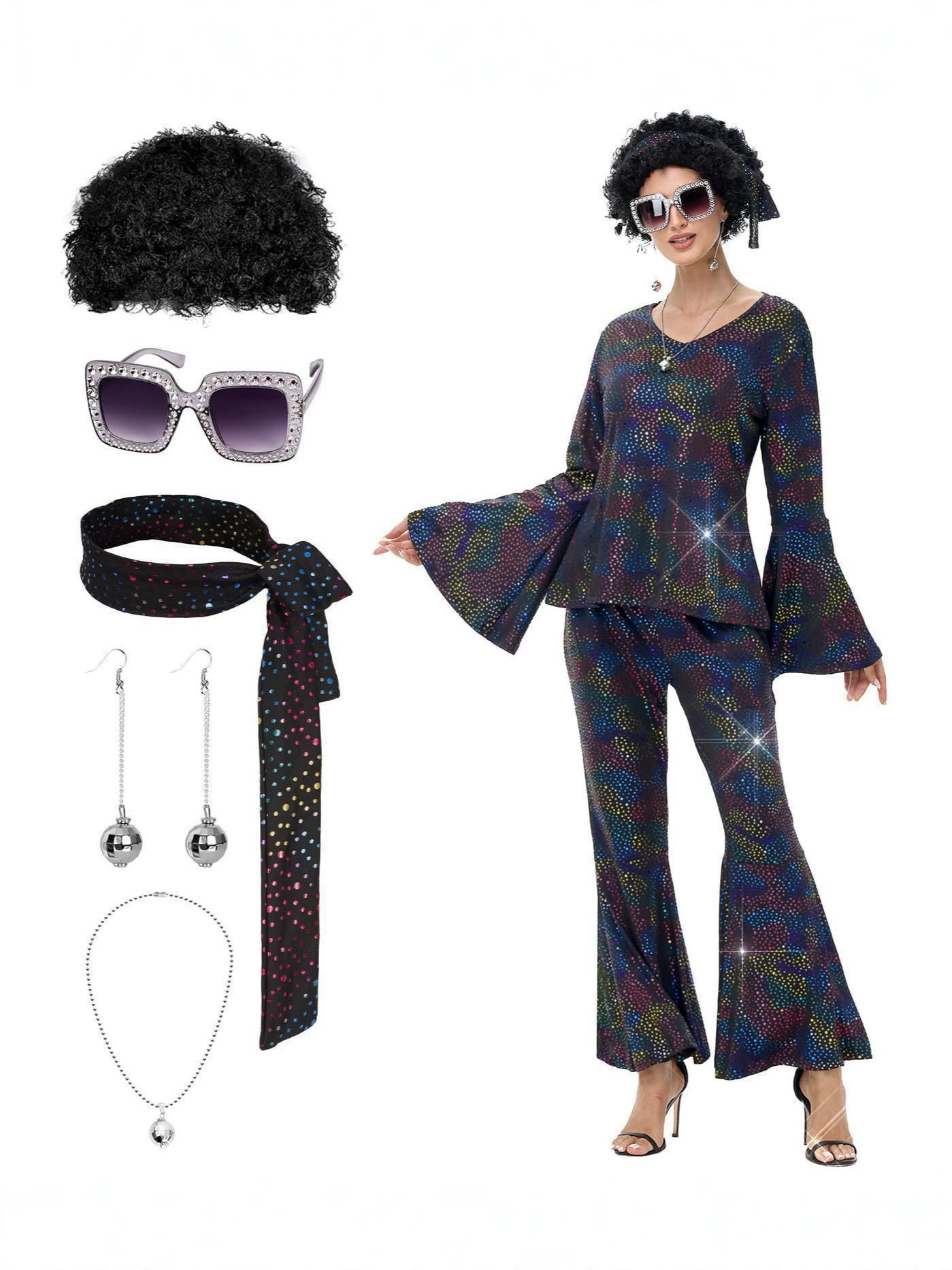 Disco jaren '70 Retro Cosplay- - Women'S Fashion From The 70S recensie en prijs