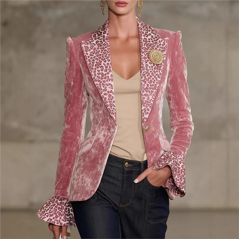 Luxe effen kleur fluwelen blaz - Velvet Blazer Women recensie en prijs